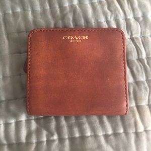 Leather Coach Wallet Card Holder